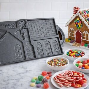Cast Iron Gingerbread House Mold Heavy Holiday Bakeware